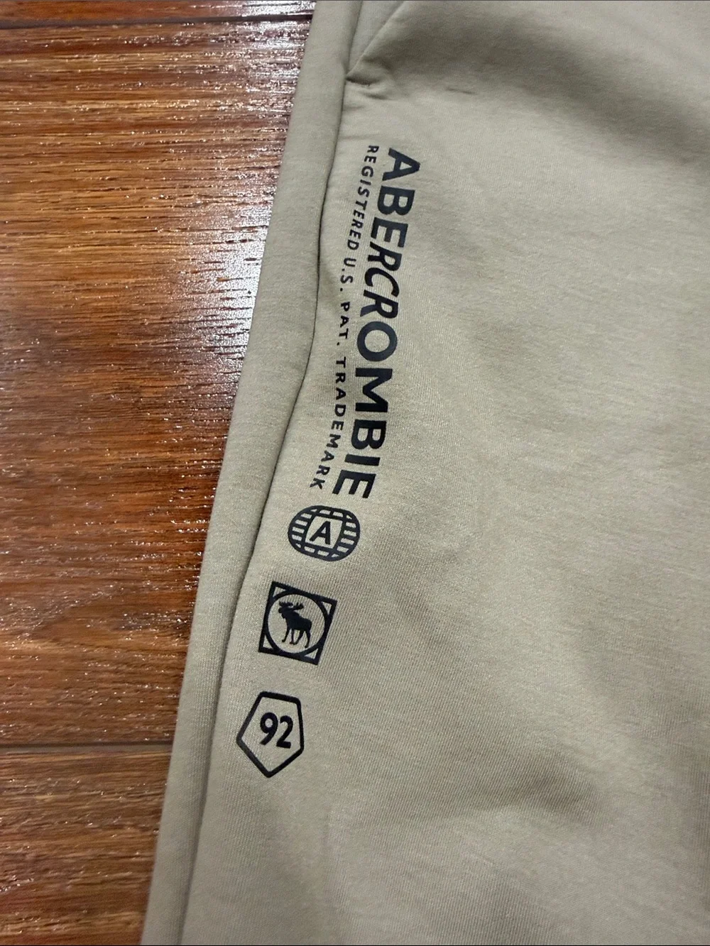 Abercrombie & Fitch Kids Khaki/Tan Drawstring Joggers